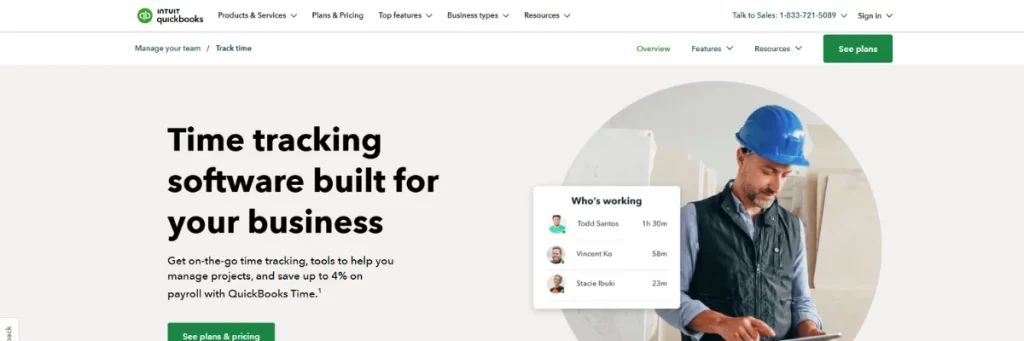 Best Clocking in Solution - TSheets (by QuickBooks)