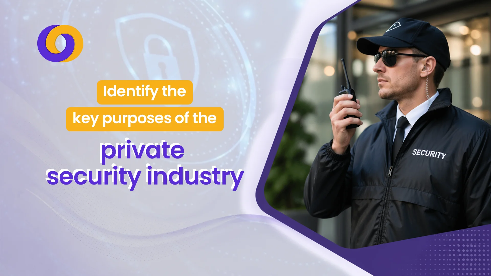 key purposes of the private security industry